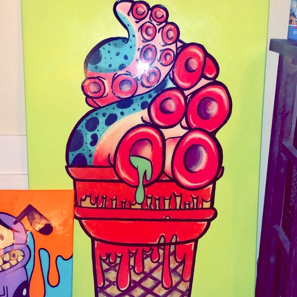 Octopus ice cream art - Picture 1 of 1